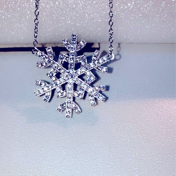 Cara Mia USA/Charmed SS/Rhodium Plated CZ Necklace. - Picture 3 of 3